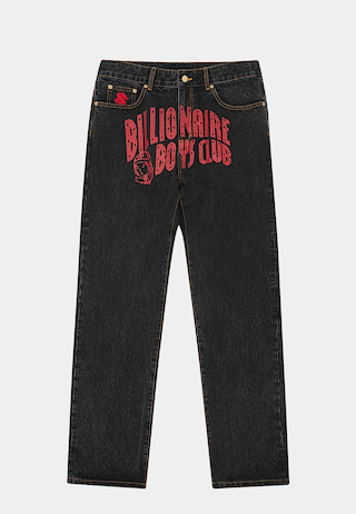 Bbc Arch Logo Denim Pants Black