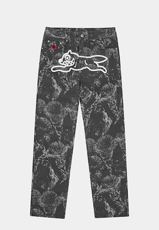 Bbc Cone Stamp Denim Pants Grey