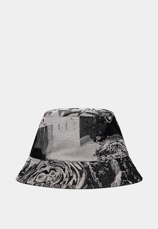 Casablanca Rave Collage Denim Bucket Hat Collage
