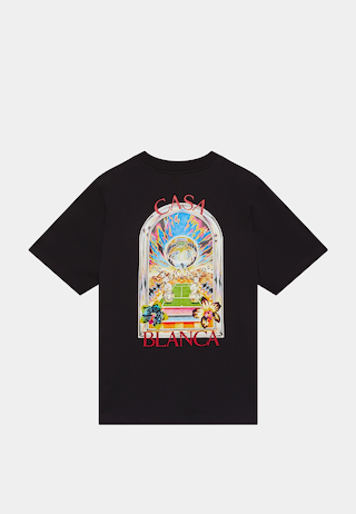 Casablanca  Tennis Landscape Classic T-Shirt Black
