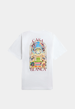 Casablanca  Tennis Landscape Classic T-Shirt White