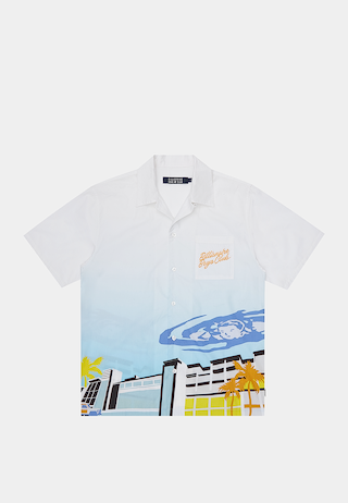 Bbc Chateau Print Ss Poplin Shirt White