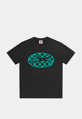Bbc Checker Running Dog T-Shirt Black