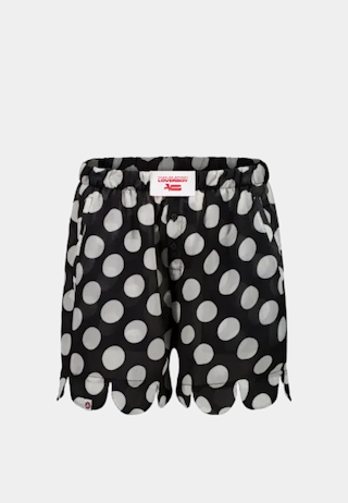 Charles Jeffrey Loverboy Scalloped Boxer Shorts Black