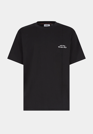 GCDS Embroidered Loose T-Shirt Black