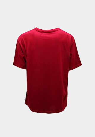 GCDS Embroidered Loose T-Shirt Bordeaux