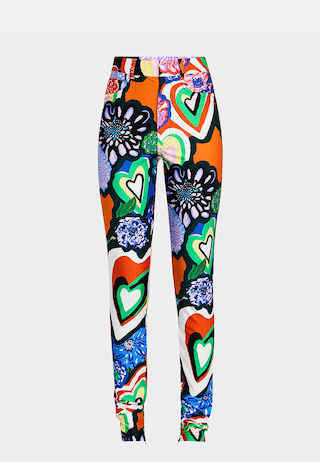 Area Heart Printed Legging Multi