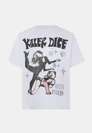 GCDS Killer Dice Oversize T-Shirt White