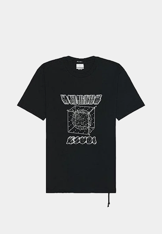 Ksubi Holograph Kash Ss Tee Jet  Black Black