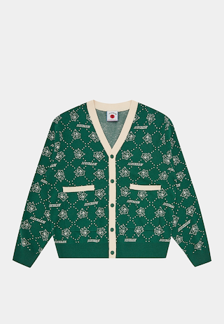 Bbc Monogram Knit Cardigan Green