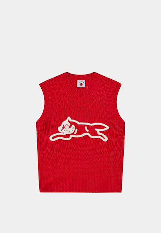 Bbc Running Dog Knit Vest Red