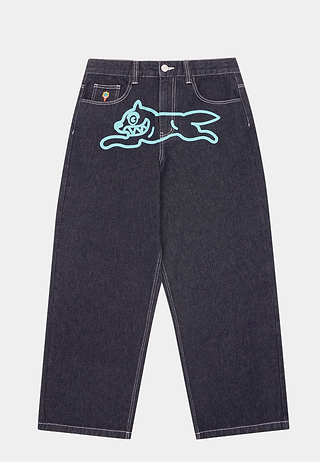 Bbc Running Dog Triple Scoop Denim Pants Black