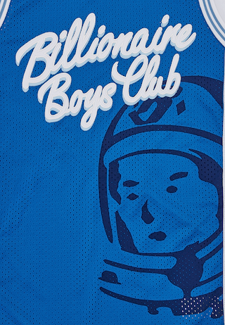 BBC Script Logo Astro Basketball Jersey Blue