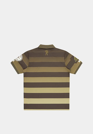 Bbc Script Striped Sports Top Brown
