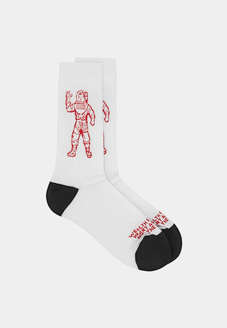 Billionaire Boys Club Standing Astro Socks White Black