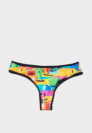 Urban Mosaic Print Bikini Brief
