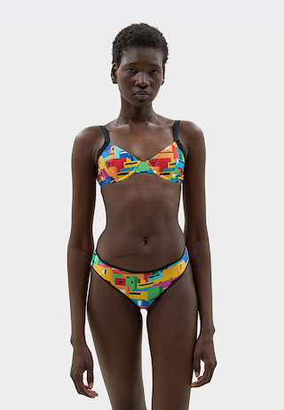 Urban Mosaic Print Bikini Brief