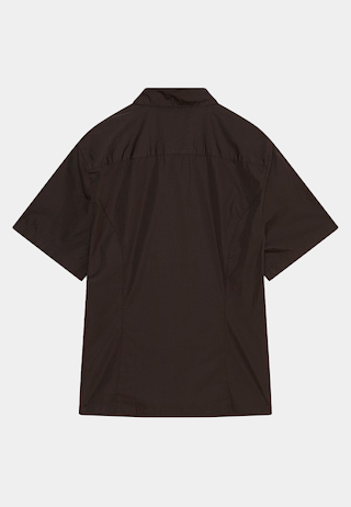 Wood Wood Lucas Panel Shirt - Brown Chocolate
