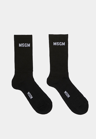 MSGM Stretch Impact Cotton Socks Black