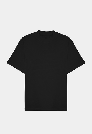 ASHLUXE Logo Blank High neck T-Shirt Black