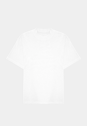 ASHLUXE Logo Blank High neck T-Shirt White
