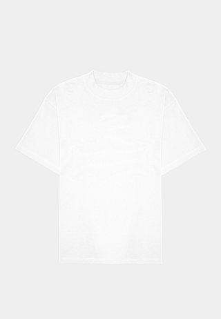 ASHLUXE Logo Blank High neck T-Shirt White
