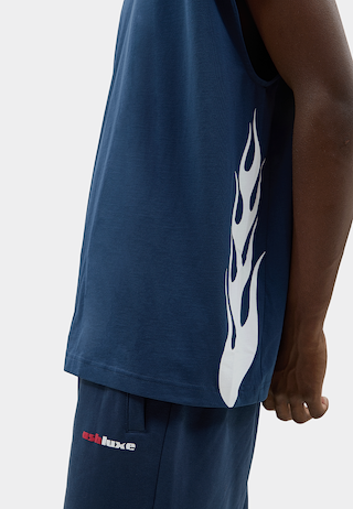 Flame Tank Top Blue