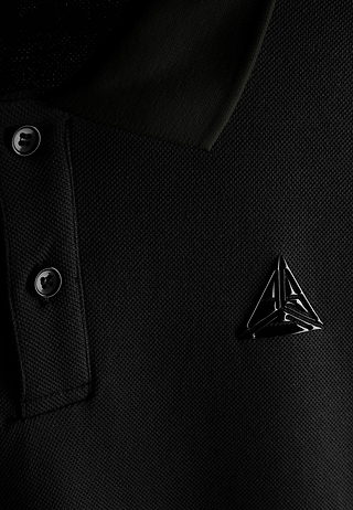 Triangle Logo Polo Shirt Black