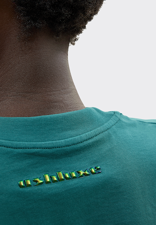 Metallic Logo Cropped T-Shirt Green
