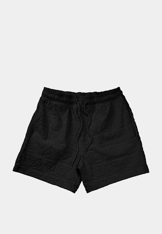 Monogram Plush Jersey Long Shorts Black