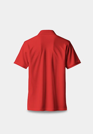 Ashluxe Triangle Logo Lightweight  Polo Red