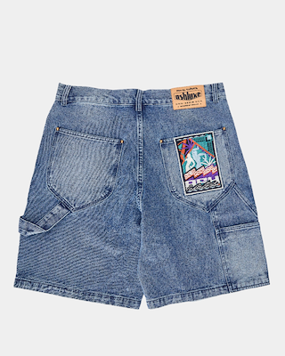 Ashluxe Denim Shorts Washed Blue