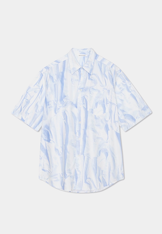 Wood Wood Aaron SS Shirt White/ Blue