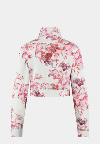Ashluxe Female Printed Track Jacket Pink Flower Aop