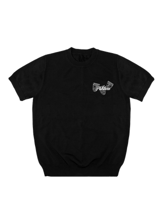 Ashluxe Ribbed  Mask badge Tees Black