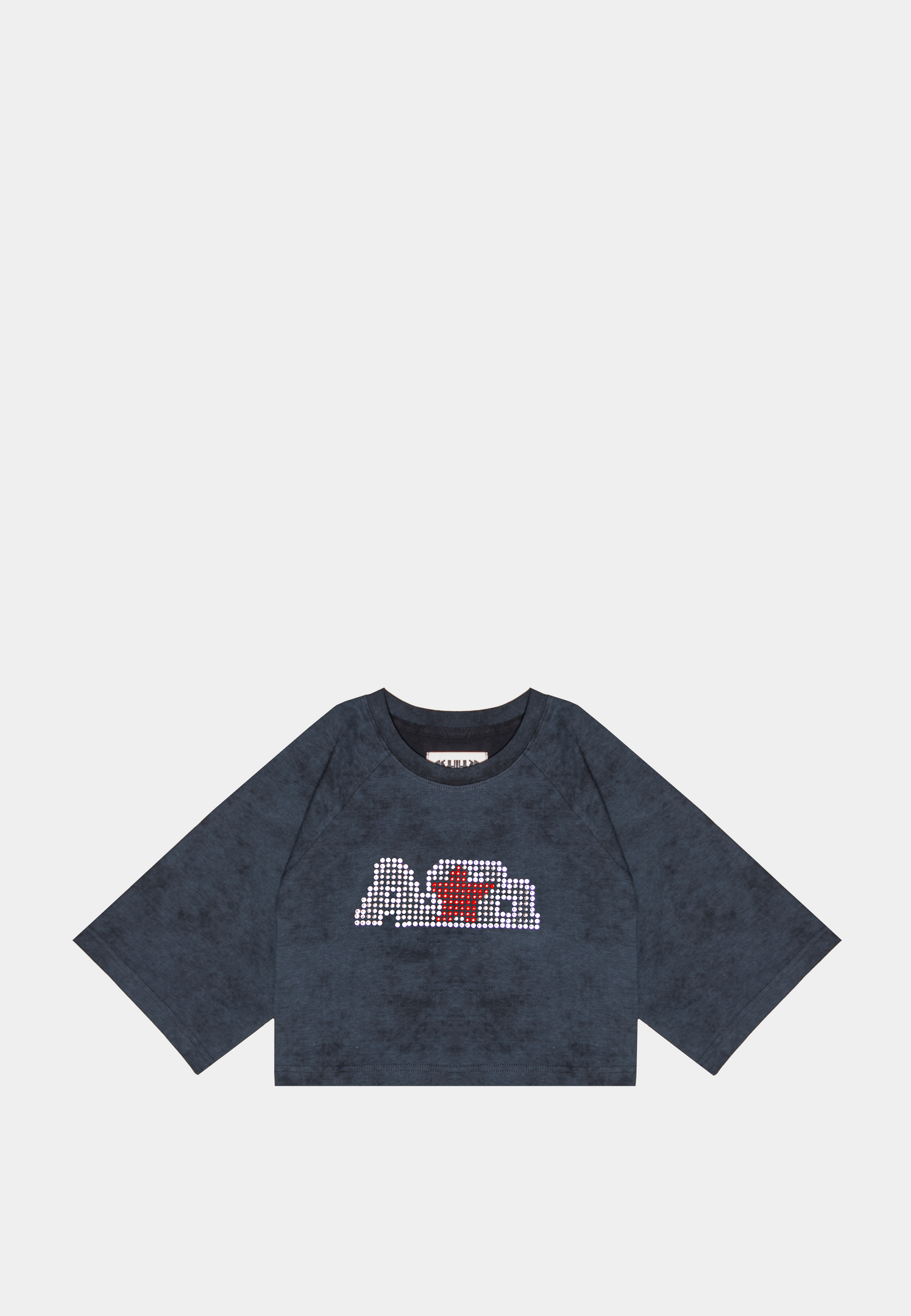 Ashluxe Bling Star crop tee Black