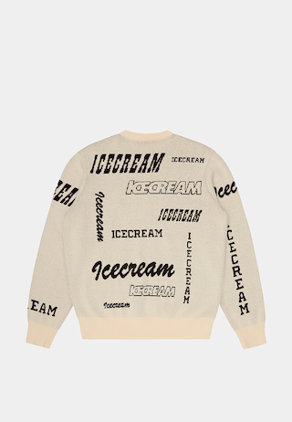 Bbc Multi Logo Knitted Crewneck Off White