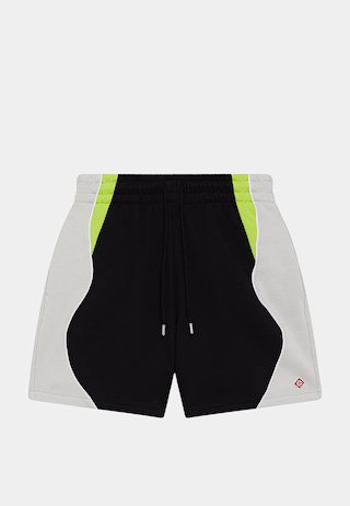 Casablanca  Colourblock Sweatshort Black / Grey / Lime