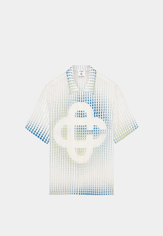 Casablanca  Dots Cuban Collar Ss Shirt Dots