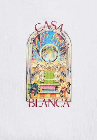 Casablanca  Tennis Landscape Classic T-Shirt White