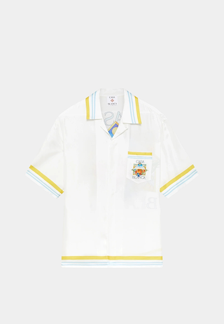 Casablanca  Tennis Landscape Cuban Collar Ss Shirt Flower Court Icon