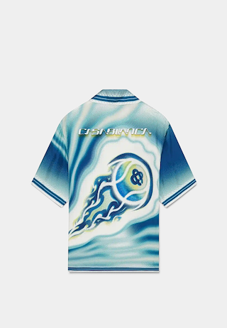 Casablanca  The Art Of The Serve Cuban Collar Ss Shirt The Art Of The Serve