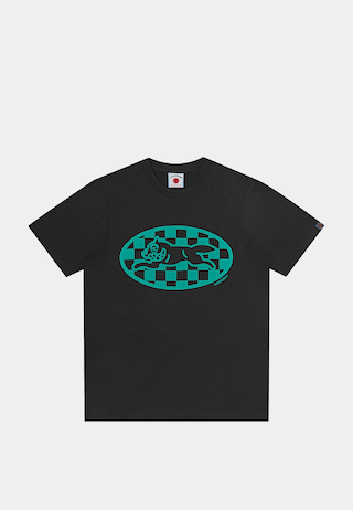 Bbc Checker Running Dog T-Shirt Black