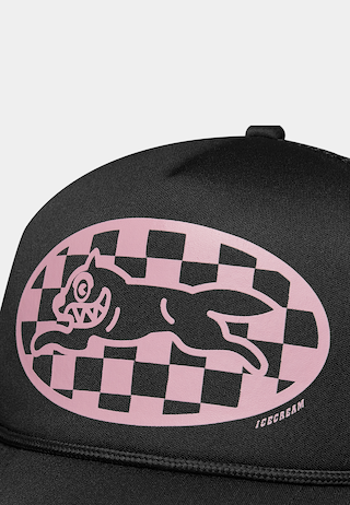 Bbc Checker Running Dog Trucker Cap Black