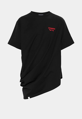 Charles Jeffery Loverboy Topsy Turvy Tee Black