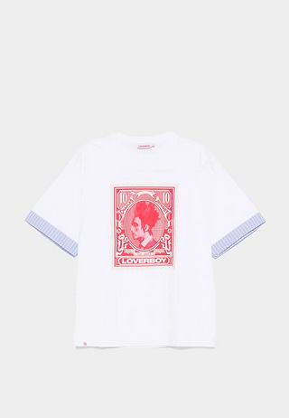 Charles Jeffery Loverboy Turn Up Tee White