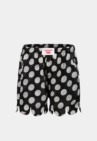 Charles Jeffrey Loverboy Scalloped Boxer Shorts Black