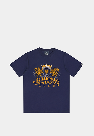 Bbc Embroidered Crest Logo T-Shirt Navy