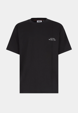 GCDS Embroidered Loose T-Shirt Black