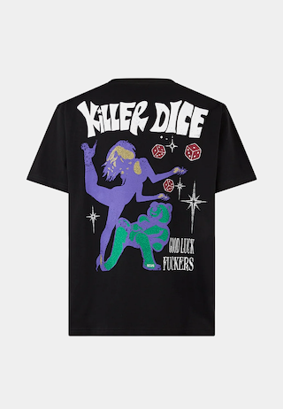 GCDS Killer Dice Oversize T-Shirt Black